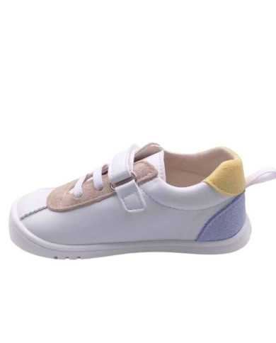 Ténis Barefoot Piruflex branco e azul