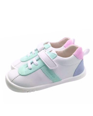 Ténis Barefoot Piruflex branco e Rosa