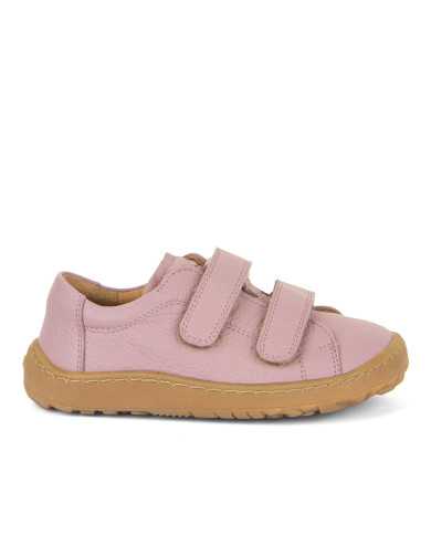 Zapato Froddo barefoot doble velcro rosa