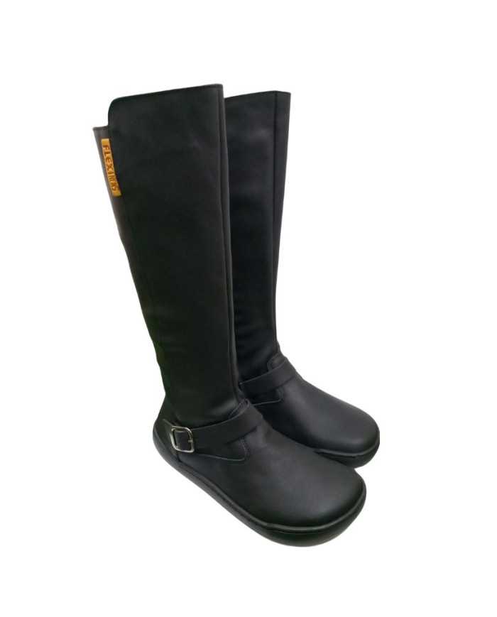 Botas altas Barefoot Flexinens Pele Preta Botas altas Barefoot Flexinens Pele Preta