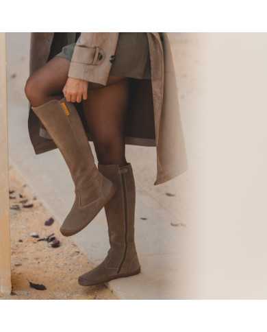 Botas altas Barefoot Flexinens Serraje Camel