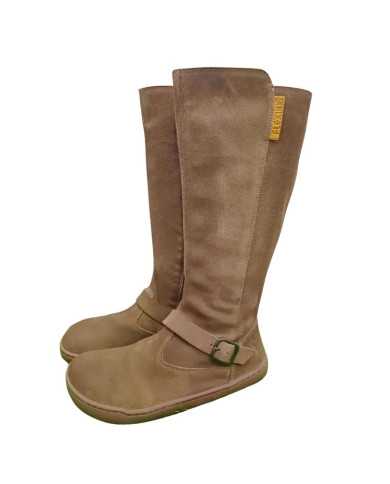 Botas altas Barefoot Flexinens Serraje Camel
