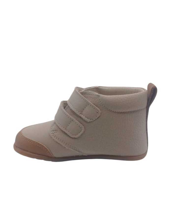 Botitas respetuosas Pepa Ribera doble velcro Piedra