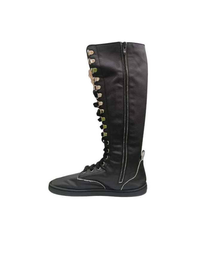 Botas Altas Barefoot Babylobitos Rebelde Preto