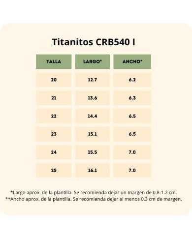 Botas respeitadoras Titanitos CRB540 Marta