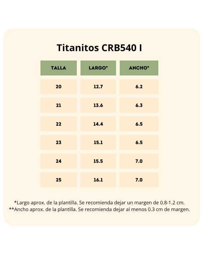 Botas respeitadoras Titanitos CRB540 Marta