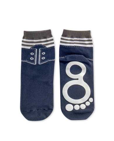 Meias antiderrapantes BigToes Sneakers Blue