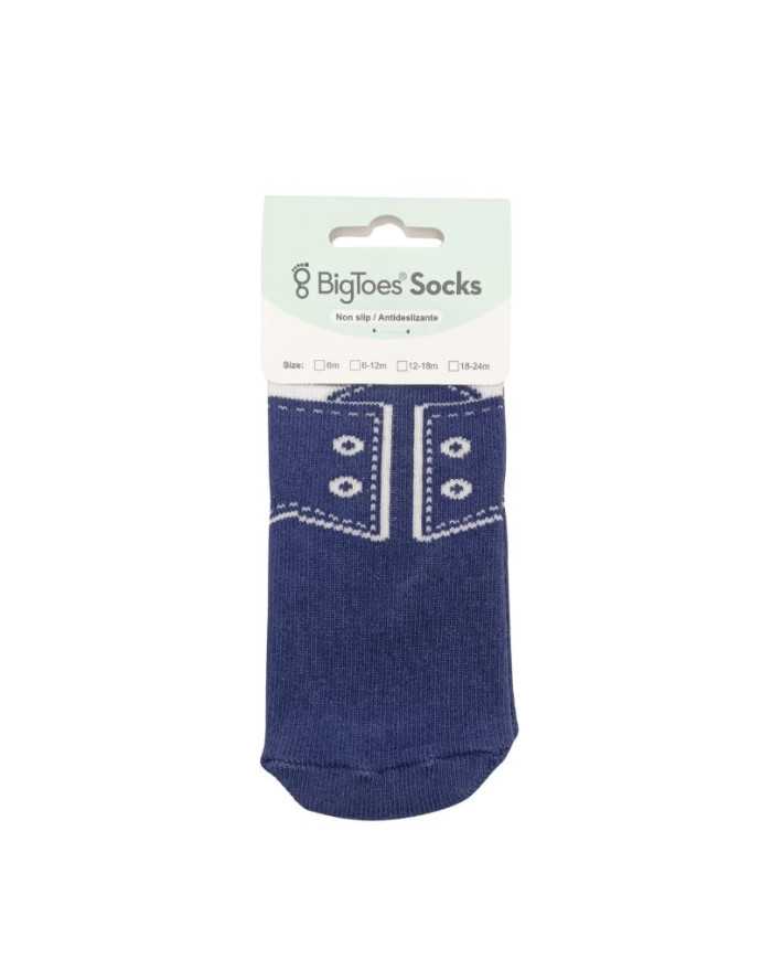 Meias antiderrapantes BigToes Sneakers Blue
