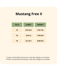 Deportivas respetuosas Mustang Free para niños blanco y beige