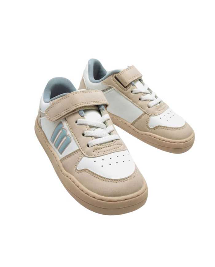 Deportivas respetuosas Mustang Free para niños blanco y beige