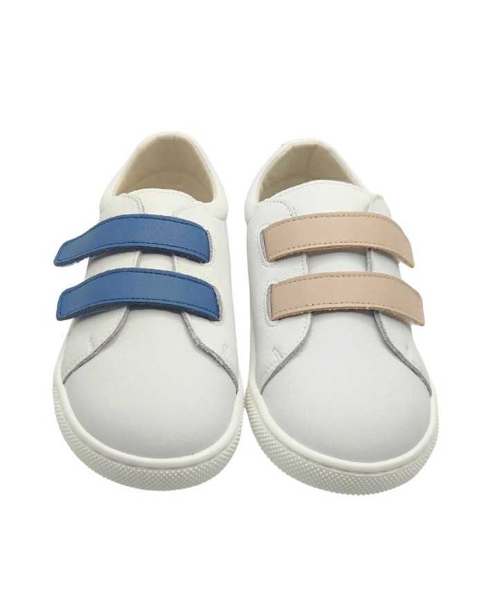 Deportivas Pepa Ribera velcro intercambiable azul/beige