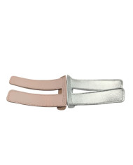 Sapatilhas brancas respeitosas Pepa Ribera com velcro intercambiável rosa /prata
