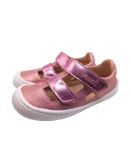 Sandálias respeitadoras Flexinens Lamé Rosa