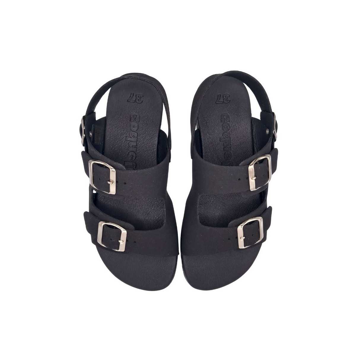 Sandalias Mujer Coqueflex Hebillas Negro