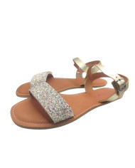 Sandalias barefoot Allshe Glitter mujer