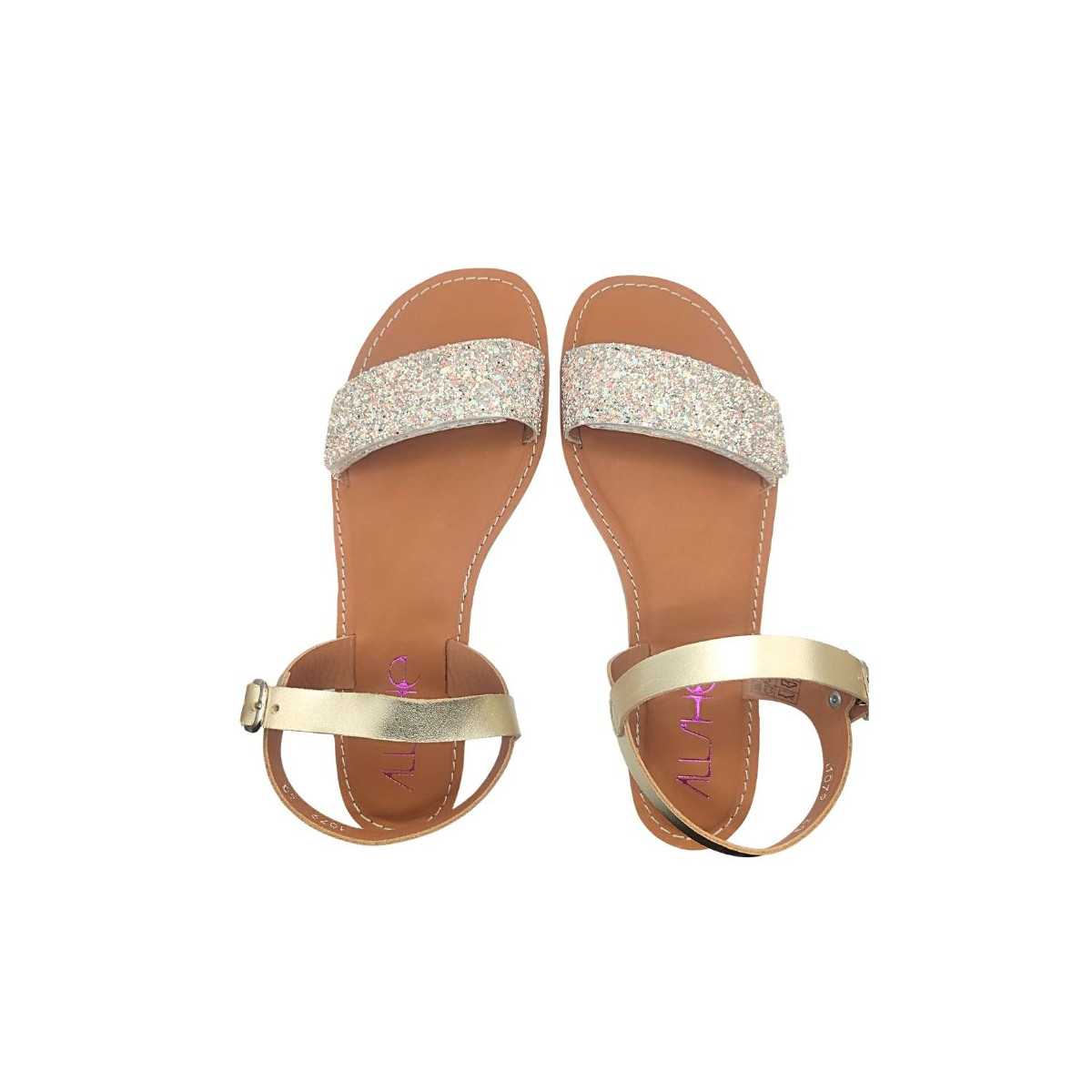 Sandalias barefoot Allshe Glitter mujer