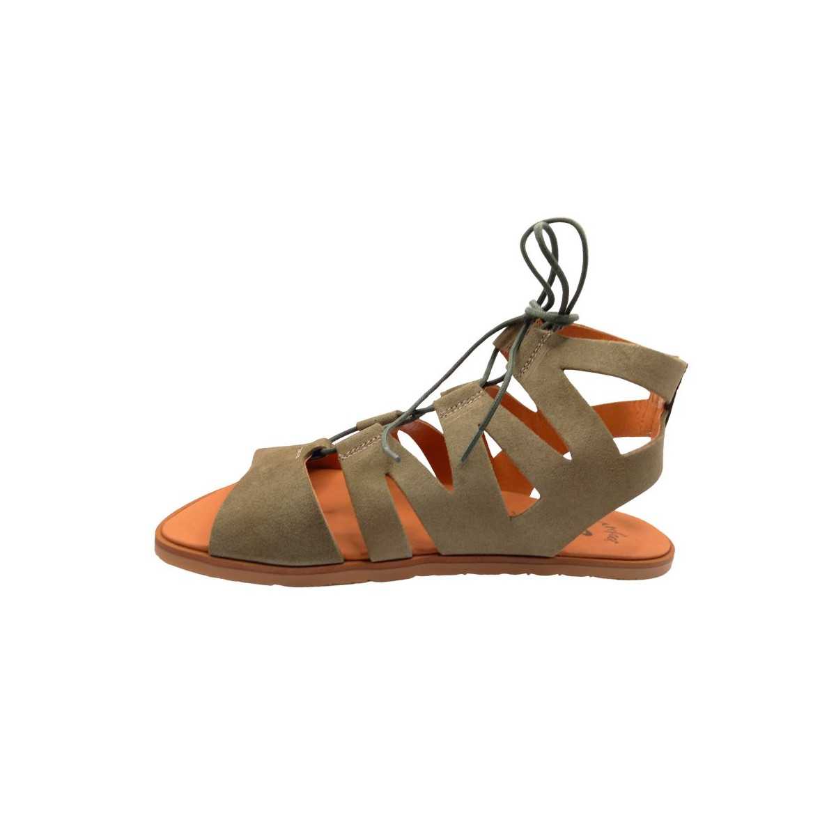 Sandalias barefoot Vivant Savia Serraje Kaki