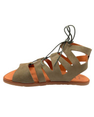 Sandalias barefoot Vivant Savia Serraje Kaki