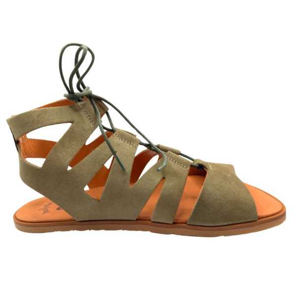 Sandalias barefoot Vivant Savia Serraje Kaki