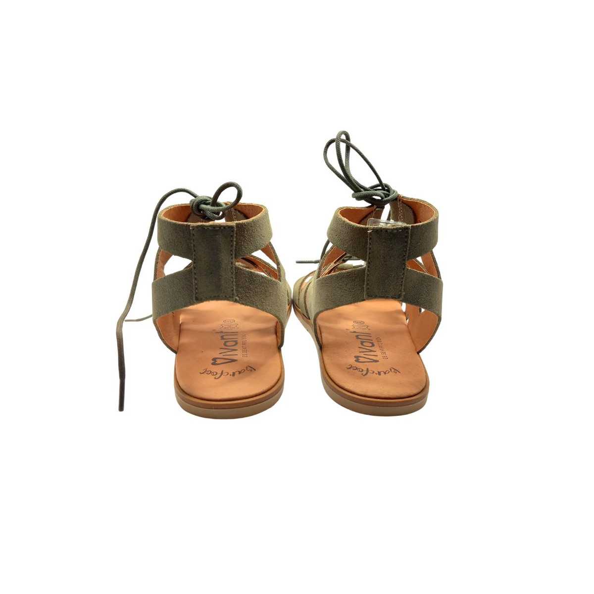 Sandalias barefoot Vivant Savia Serraje Kaki