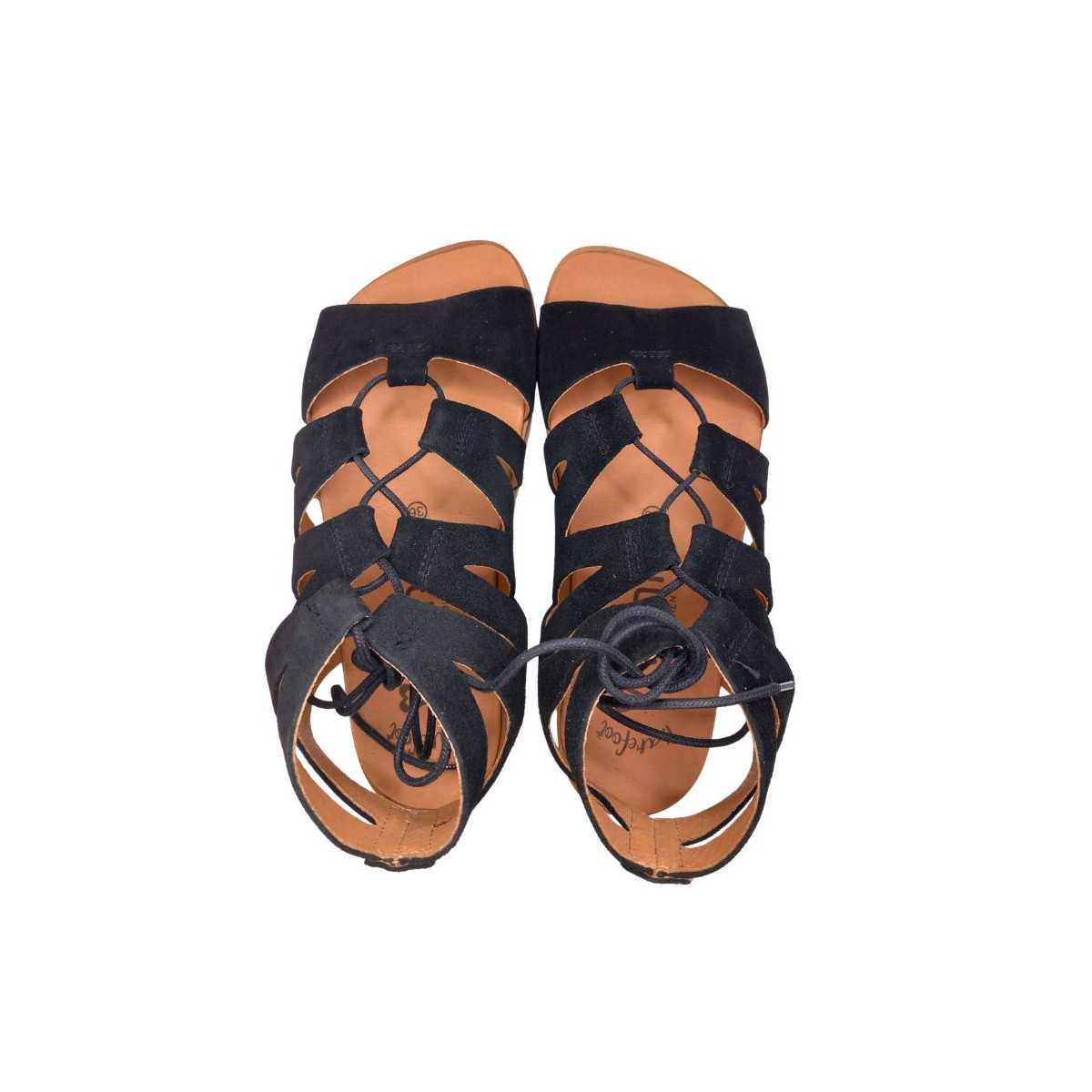 Sandalias barefoot Vivant Savia Serraje Negro
