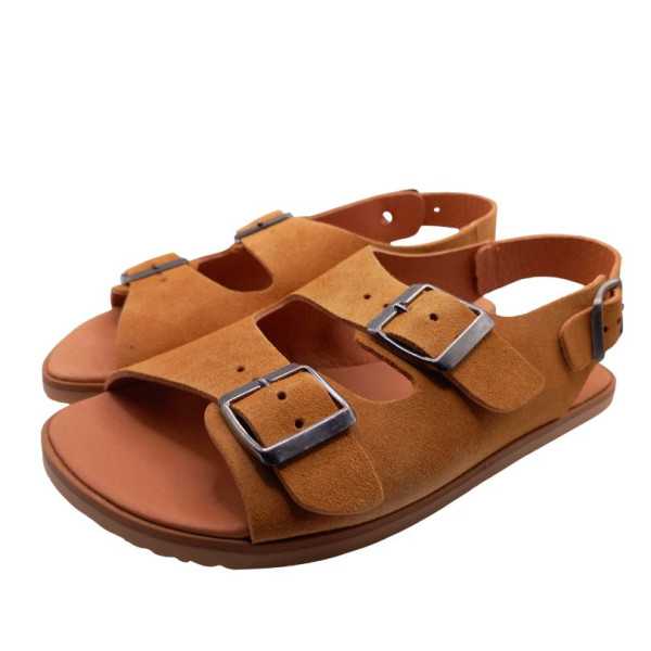 Sandálias barefoot Vivant Semilla Camurça Whisky