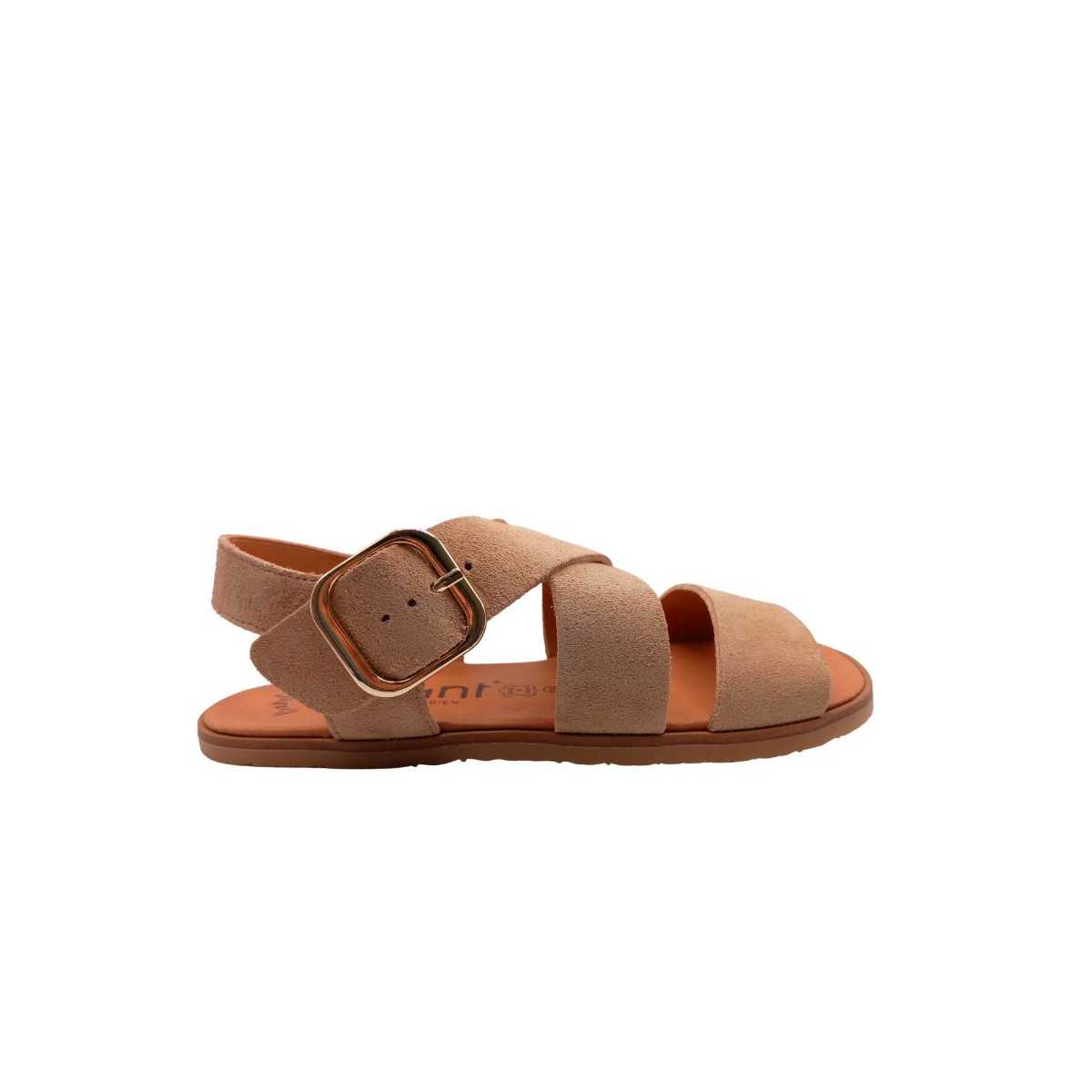 Sandalias barefoot Vivant Lino Serraje Camello