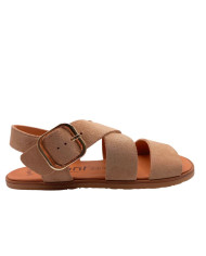 Sandalias barefoot Vivant Lino Serraje Camello