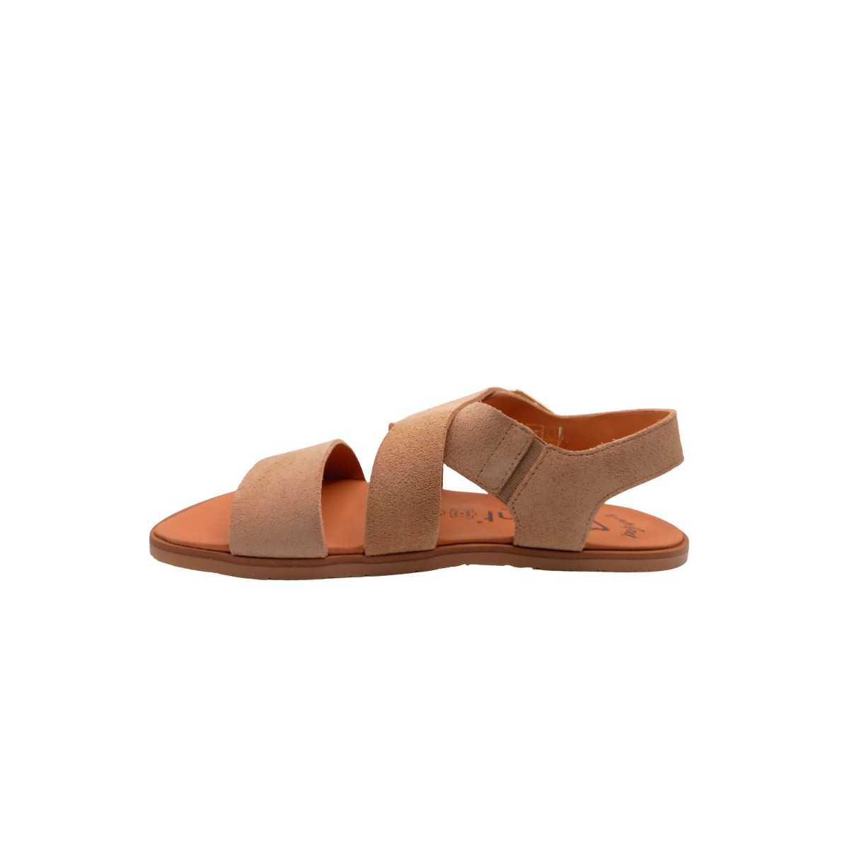 Sandalias barefoot Vivant Lino Serraje Camello