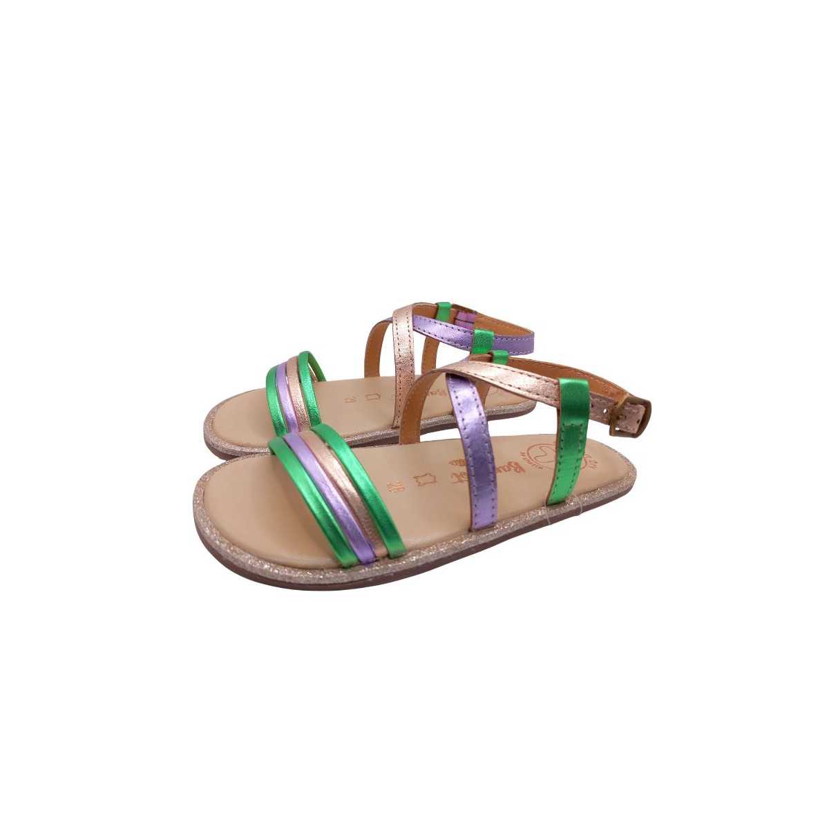 Sandálias Chetto tiras Multicolor