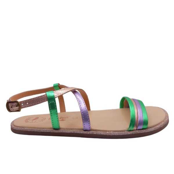 Sandalias Mujer Chetto tiras multicolor