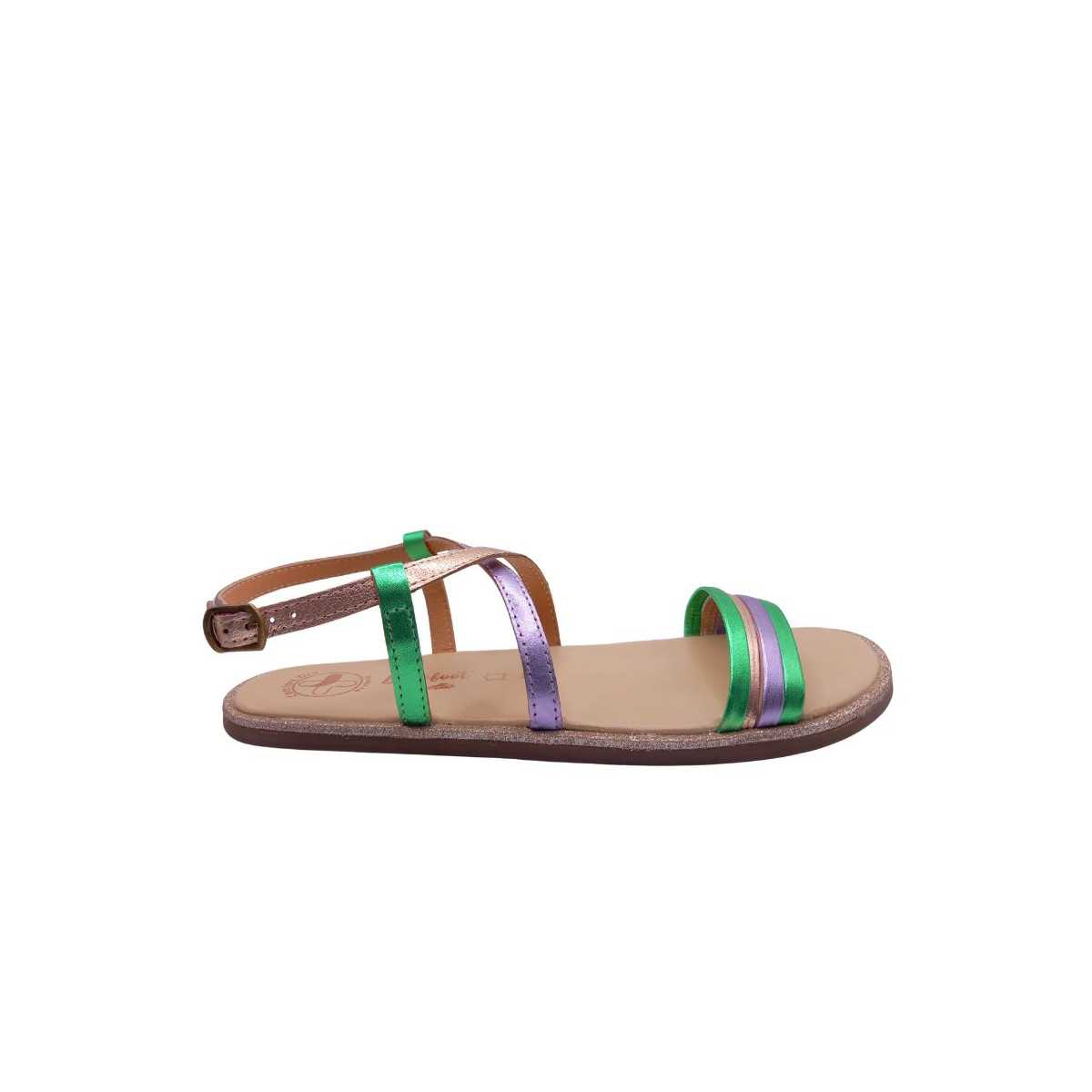Sandalias Mulher Chetto tiras multicor