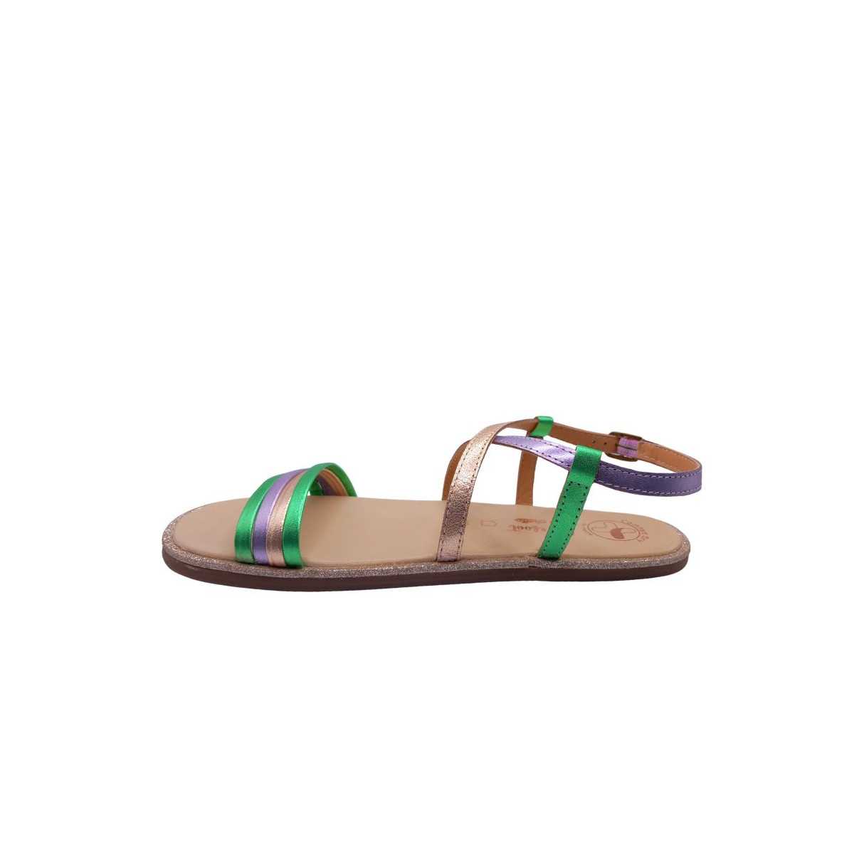 Sandalias Mulher Chetto tiras multicor