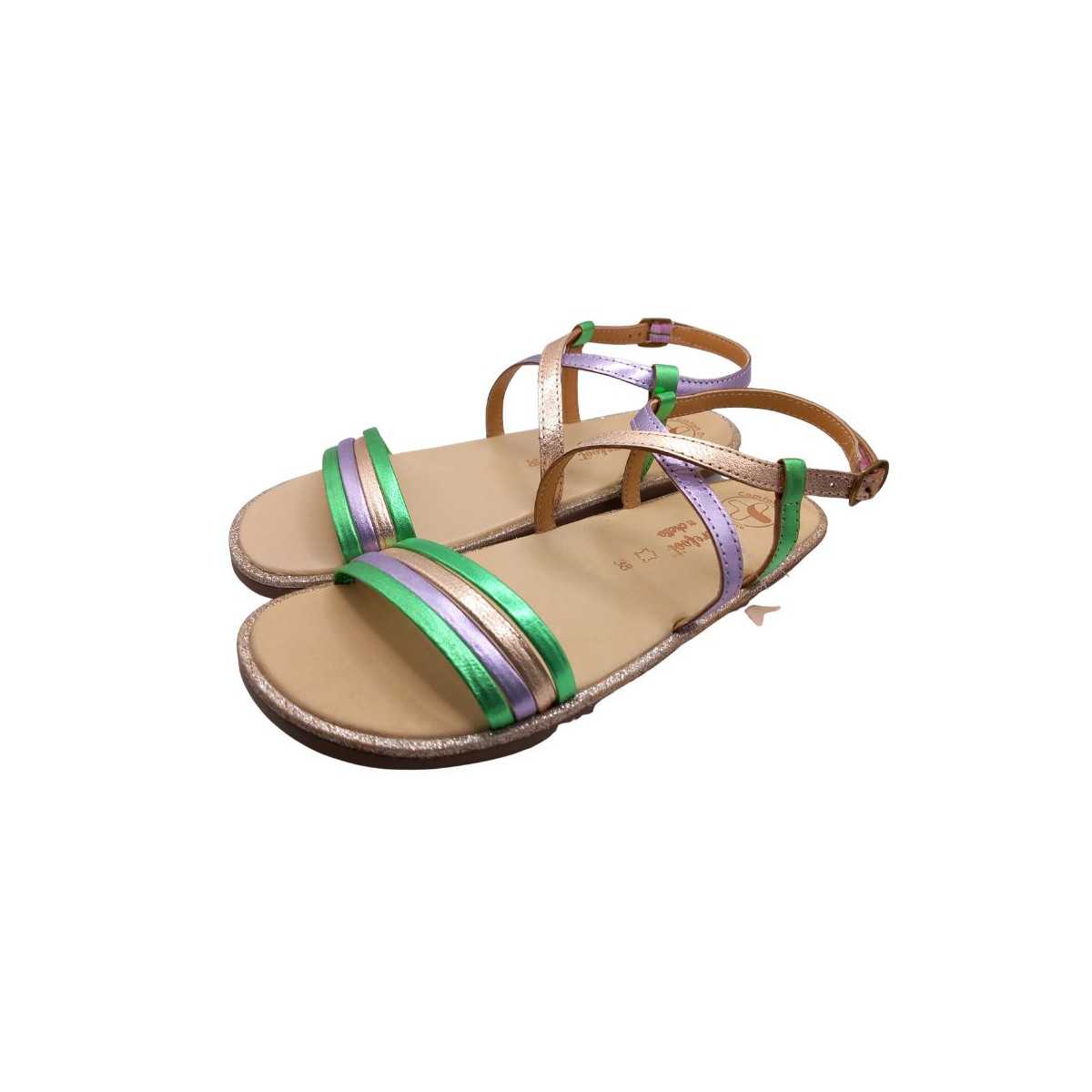 Sandalias Mulher Chetto tiras multicor