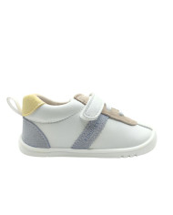 Ténis Barefoot Piruflex branco e azul