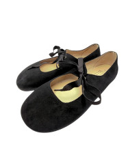 Sabrinas Barefoot Mulher Batilas Laço Preto