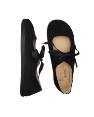 Sabrinas Barefoot Mulher Batilas Laço Preto