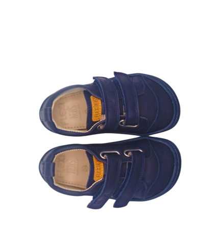 Deportivas Flexinens de piel Marino