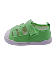 Sandálias em tela de algodão Blanditos Limão Verde