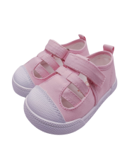 Sandálias em tela de algodão Blanditos Limão Rosa