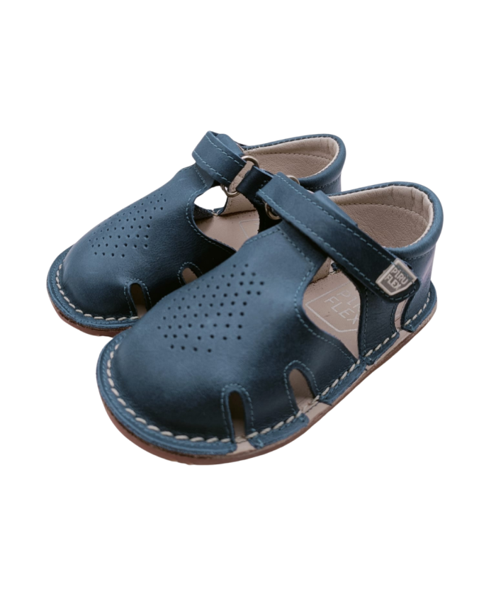 Sandália de Couro Piruflex Azul