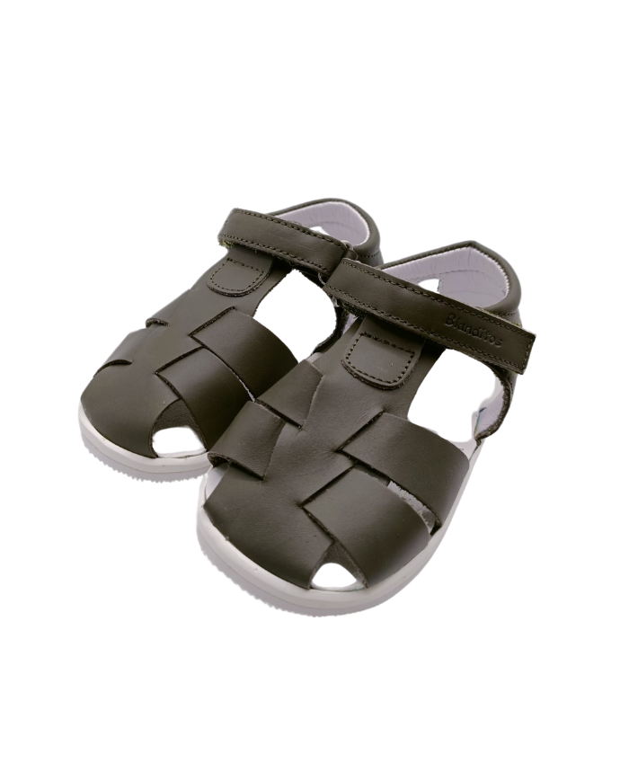 Sandalia Blanditos Algodao Kaki