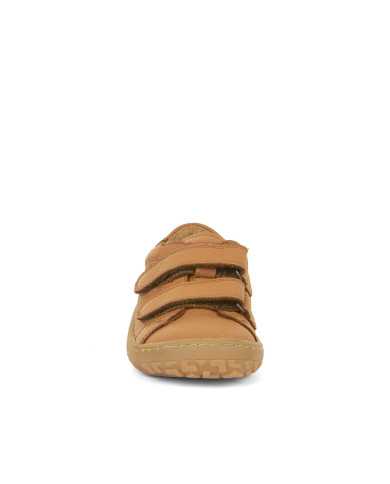 Zapato Froddo barefoot doble velcro cognac