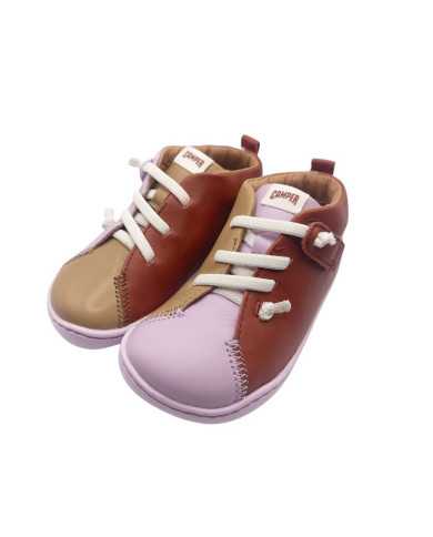 Sapato respeitoso Camper Twins Rosa/Couro