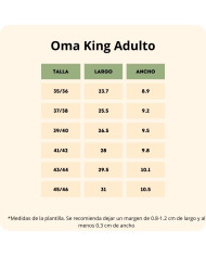 Chinelos de casa descalços para adultos Oma King Gris