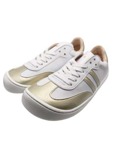 Ténis adulto Flexinens "Samba" branco e dourado