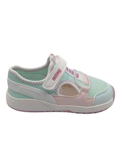 Sandalias cangrejeras Mustang Free Verde y Rosa