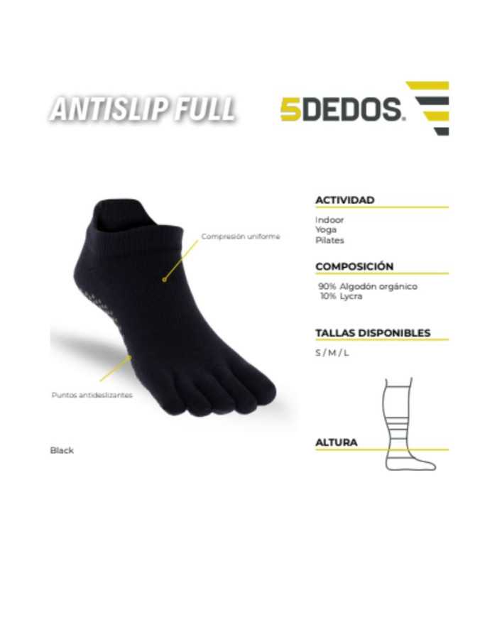 Meias antislip 5 Dedos Preto