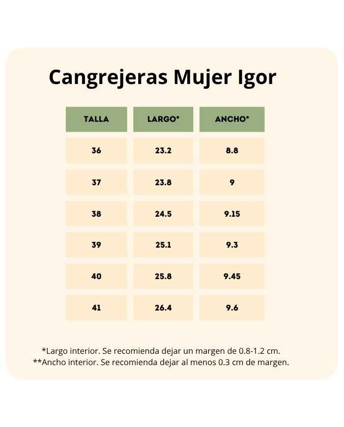 Cangrejeras barefoot Mujer IGOR Dijon