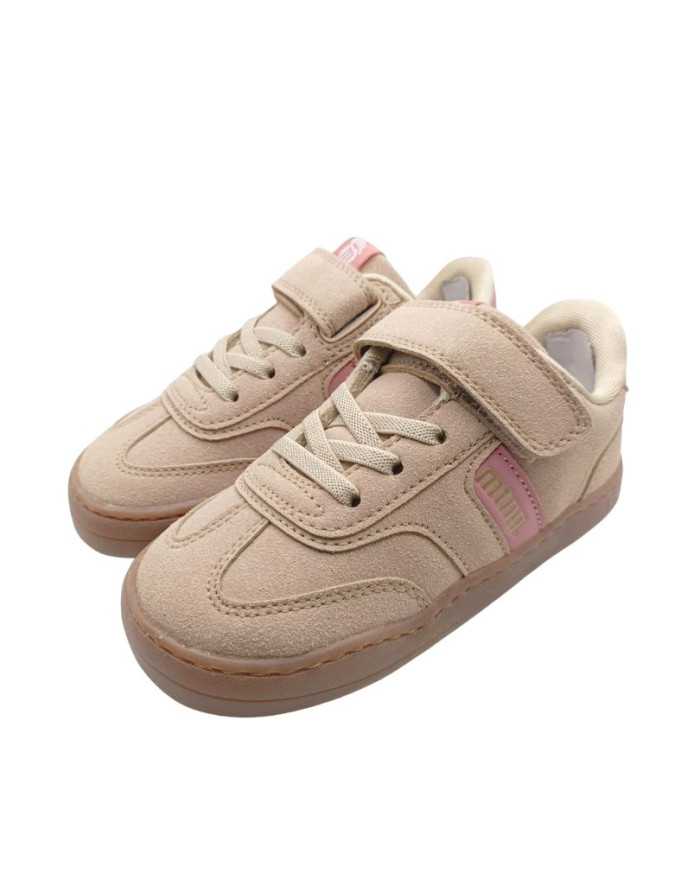 Tenis Mustang Free elástico Nude/Rosa